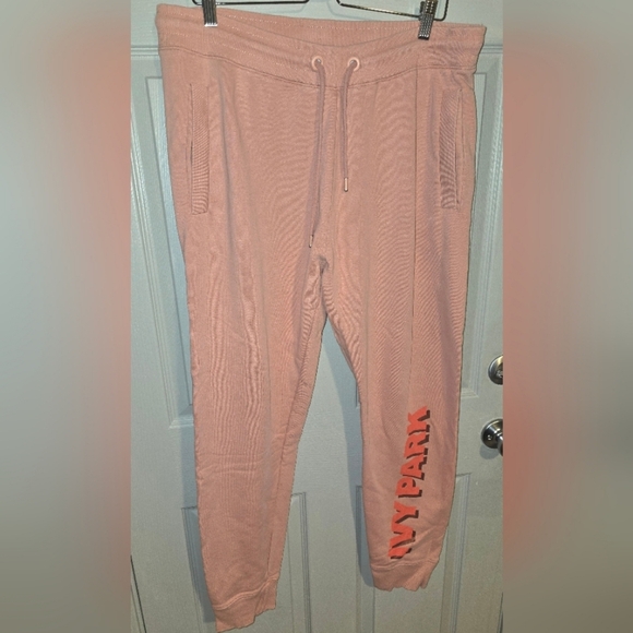 IVY PARK Peach Logo Sweats Joggers Casual Lounge Pants with Pockets Women's XL - Picture 2 of 8